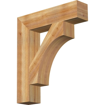 Ekena Millwork Westlake Block Rough Sawn Bracket, Western Red Cedar, 6"W x 28"D x 32"H BKT06X28X32WTL05RWR